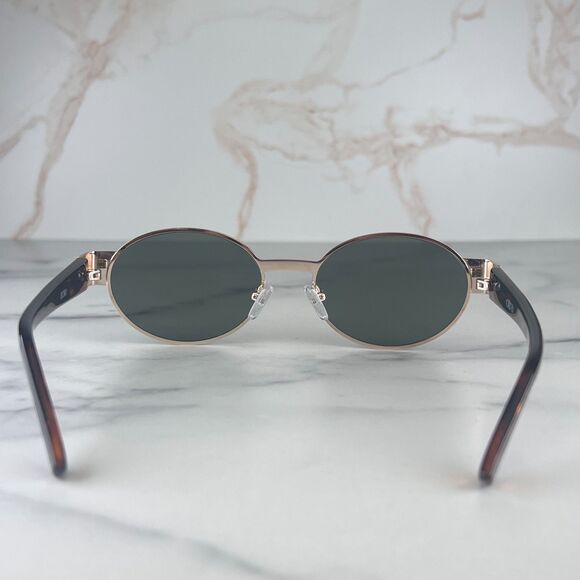 Otra ECHO Sunglasses Round Gold Metal Tortoiseshell Arm Green Lens 43-19-144 - Picture 4 of 14